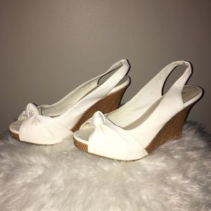 White  and brown wedges